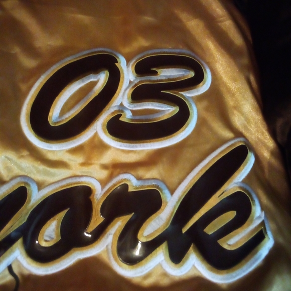 Veezo New York O3 International Players Club Satin Jacket Men's XL Gold NWT - Picture 13 of 15